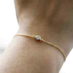 1CT Round Lab Created Diamond Women's Wedding Gift Bracelet 14K Yellow Gold Over