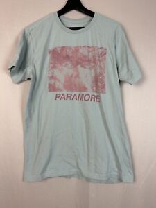 PARAMORE Band rock Metal Blue X-Large Shirt Faded out Graphic nature scene
