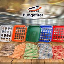 Coin Sorting Tray and Coin Separator- 5 Color-Coded Change Sorter Tray Bundled