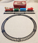 Old #9 Express Toy Train in A Tin Battery Powered Working Locomotive 12 Track