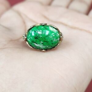 HSN Heritage Gems Maw Sit Sit & Tsavorite Solitaire Ring Pre-owned Jewelry
