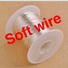 1M 925 solid sterling silver round dead soft/Hard Jewelry Making wire 0.3-0.8mm