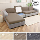 1-4 Seater Waterproof Stretch Jacquard Cushion Cover Sofa Protector Slipcover US