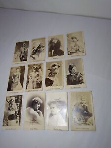 (12) Risque Antique Photo Cards For Gents Only- Gem Agency
