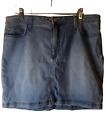 Vtg 90s/Y2K Lee Regular Fit Mid Rise Jean Mini Skirt Skort Sz 18 37” Waist