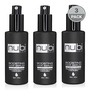 Nubi Boosting Hair Serum Marula Oil with Vitamin E and Aloe Vera 60 ML Pack of 3
