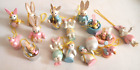 Lot of 16 Miniature Easter Tree Ornaments Bunnies Eggs Birds