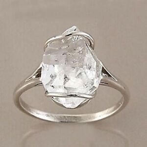Herkimer Diamond 925 Sterling Silver Ring Mother's Day Jewelry All Size SE-1166