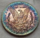 1878-S Morgan Silver Dollar BU Rainbow Toned Gorgeous WOW Eye Appeal mirrors