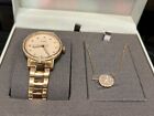 Fossil Reloj Neely ES4330SET Rose Gold Watch and Necklace #A10