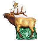 Old World Christmas Glass Blown Christmas Ornament, Elk (With OWC Gift Box)