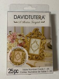 David Tutera 25 pc Wedding Reception Table Number Cards ~ Ivory & Blush