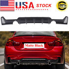 Fits 14-20 BMW F32 435i M Performance Style Rear Bumper Lip Diffuser Dual Outlet