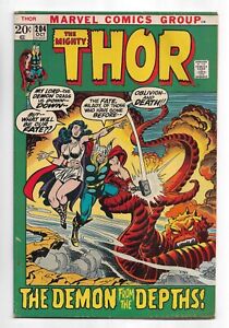 Thor #204 Marvel Comics 1972 John Buscema art / Hildegarde / Odin / Mephisto