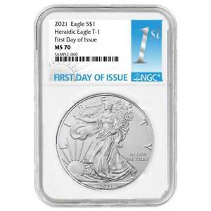 2021 $1 Type 1 American Silver Eagle NGC MS70 FDI First Label