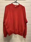 Vintage 90s JERZEES Blank Crewneck Sweatshirt Red Size Xtra Large