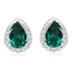 New Listing100% Natural Green Emerald 2.70 Carat IGI Certified Diamond Studs In 14KT Gold