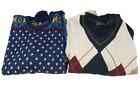 Vintage 2 Sweaters 1 CrewNeck Multicolor Kennington XL 1 VNeck Argyle Multicolor