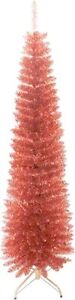Artificial Christmas Tree Tinsel Pencil Tree Xmas Decoration With Stand 6 feet