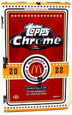 2022 TOPPS CHROME MCDONALD'S ALL AMERICAN BASKETBALL HOBBY BOX BLOWOUT CARDS