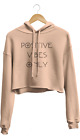 Team Elite Adult Women Positive Vibes Only Cropped Hoodie