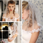 Ivory White Wedding Veils Shoulder Length Pearls Short With Comb Bridal Veil
