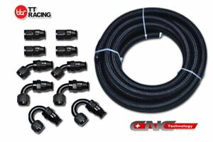 PTFE Black Nylon 20ft Fuel hose10 Fitting kits /Fitting ONLY E85 Ethanol Safe-PL