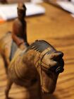 Antique All Original Lehmann Tin Wind Up Toy Jockey on Horse. Pre-owned.