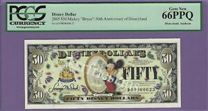 2005 Commemorative $50 Mickey CHARLES BOYER Disney Dollar *B00000623* PCGS 66PPQ