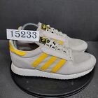 Adidas Forest Grove Shoes Mens Sz 7 Gray Yellow Suede Low Top Sneakers
