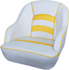 Bucket Pontoon Boat Seat (White/Yellow)