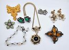 Vintage Jewelry Lot Gorgeous Pieces See Photos 8 Piece Rhinestones Glass