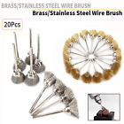 20Pcs Mix Brass & Stainless Steel Wire Brush Accessories For Dremel Rotary Tool