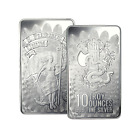 Unity & Liberty Symbol - 10 oz .999 Fine Silver Bar | Sealed