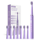 SEJOY Sonic Electric Toothbrush Rechargeable 7 Brush Heads 3 Modes Precise Clean