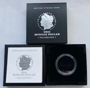 2021 (P) Morgan Silver Dollar US Mint box with authentic mint capsule, no coin
