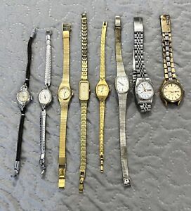 Vintage watch lot of 8 Ladies watches~ Untested Estate Pull