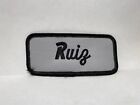 RUIZ USED EMBROIDERED VINTAGE SEW ON NAME PATCH TAGS ASSORTED COLORS