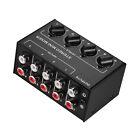 Stereo Audio Mixer Sound Mixing Console 4-Channel RCA Inputs & Outputs U1N3