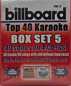 Billboard Top 40 Karaoke Box Set 5 (4CD + Gs) 40 songs - New Sealed