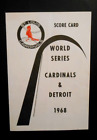 1968 World Series Scorecard St. Louis Cardinals vs Detroit Tigers Game 2