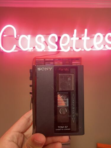 Sony TCM-57 Portable Cassette Player Recorder 80s Vintage Walkman Type