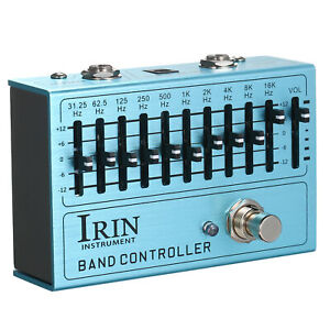 IRIN 10-Band EQ Guitar Effect Pedal Mini Guitar Equalizer with True Bypass C7D3