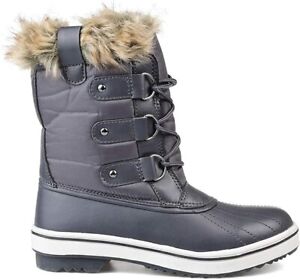Journee Collection Women's Lined Lace-up Snow Boot Gray Size 8.5M B4HP