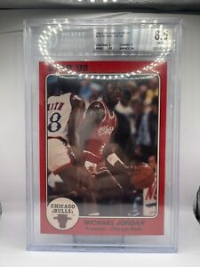 1985 Star Team Supers 5x7 #1 Michael Jordan Rookie Card BGS 8.5 Chicago Bulls