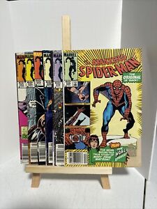Lot Of 6 The Amazing Spider-Man #253, 254, 255, 256, 258 & 259 Marvel 1984