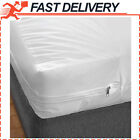 Bed Cover Twin Size Fitted Sheet Zippered Plastic Mattress Protector Waterproof