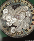 SILVER  ROLL OF 40 COINS  1960'S MIX  WASHINGTON QUARTERS TP-4433