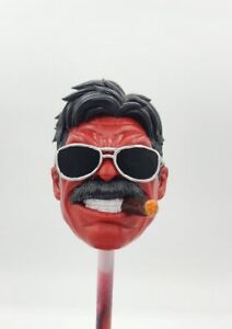 Hot Toys Custom Red Hulk Head With Removable Glasses 1/6 Scale Painted