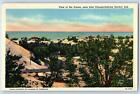 East Chicago Indiana IN Postcard View Of The Dunes Indiana Harbor 1955 Trees